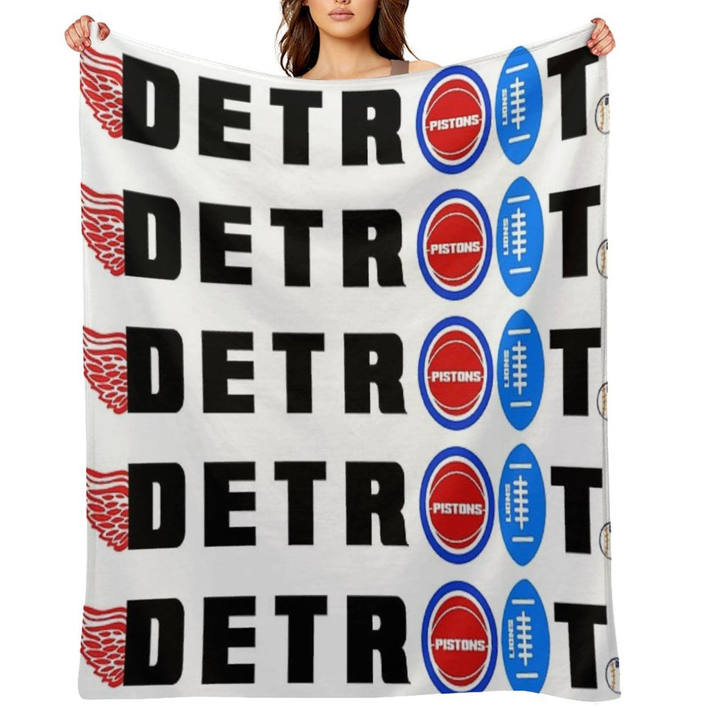 Detroit Sports Travel-friendly Throw Blanket