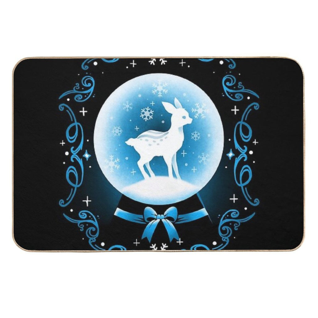 Snow Globe Deer  Odorless Bath Mat