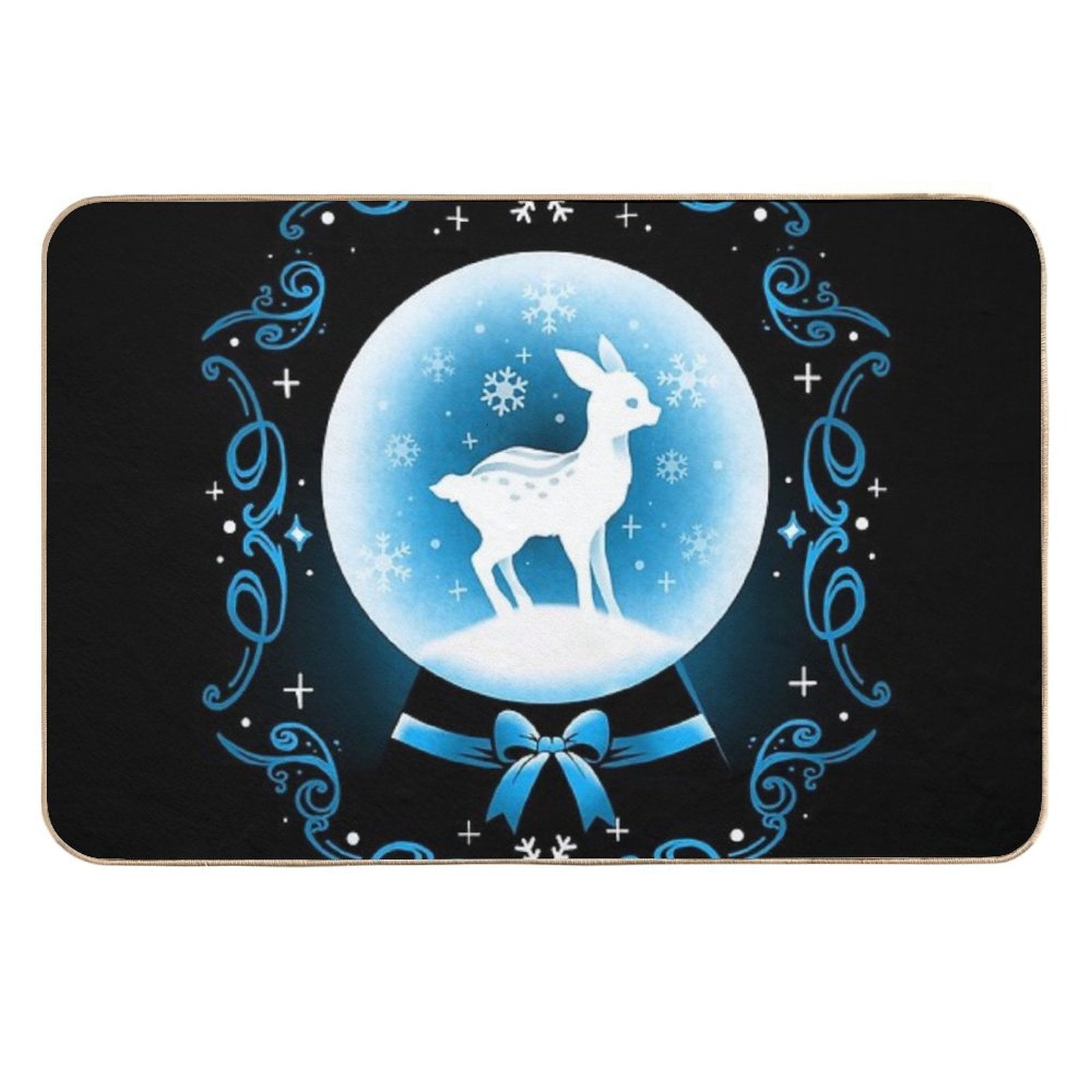 Snow Globe Deer  Odorless Bath Mat