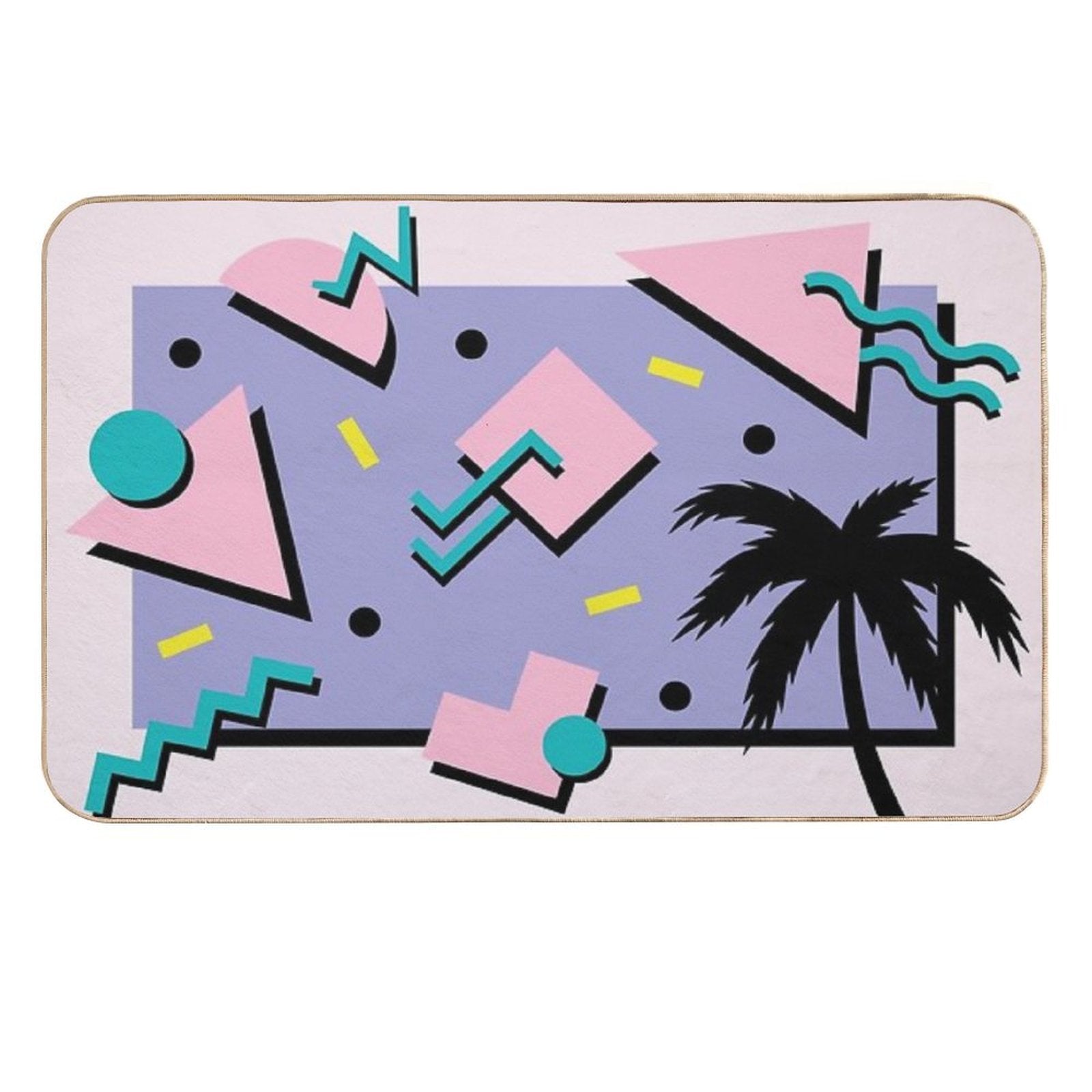 Memphis Pattern 22 - Retro 90s  80s  Eco-Friendly Bath Mat