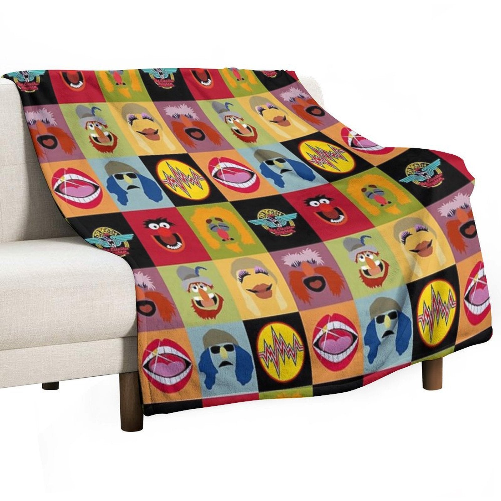 Dr. Teeth And The Electric Mayhem Ft Lips Premium Throw Blanket