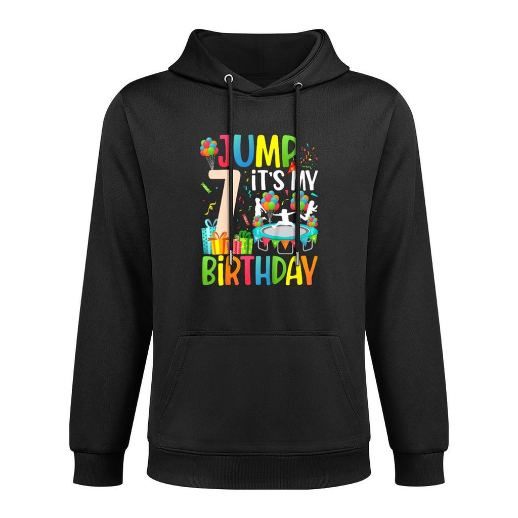 Kids Jump It's My 7th Birthday Trampoline Seven Year Old All-Day Comfort Hoodie