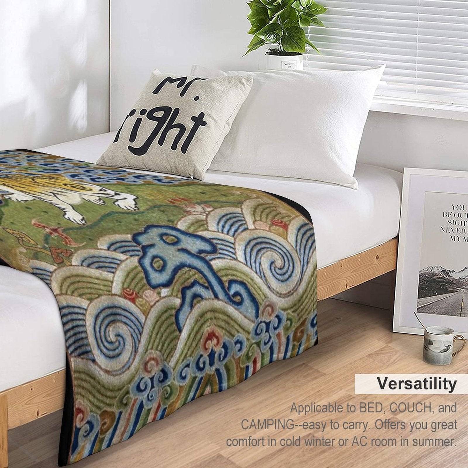 Chinese Tiger - Rank Badge Anti-pilling Throw Blanket