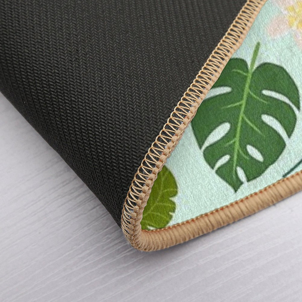 Tropical Nature Monstera Botanical Jungle Illustration Pillow Durable Bath Mat