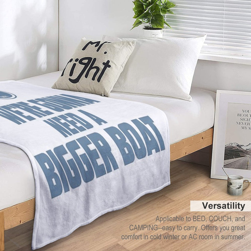 JAWS Movie We`re Gonna Need A Bigger Boat Machine-washable Throw Blanket