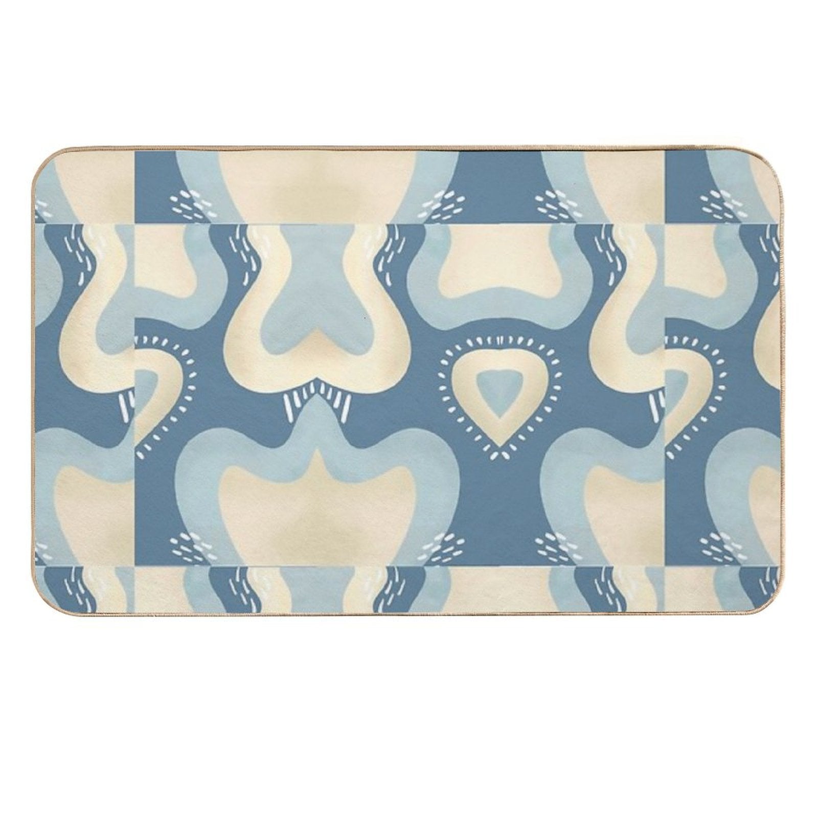 BLUE GOLD OCEANIC ABSTRACT  Toxin-Free Bath Mat