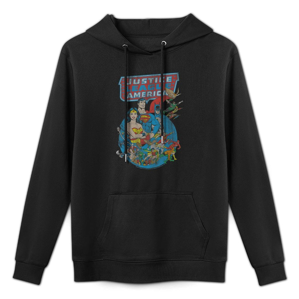 DC Comics Justice League Retro Poster Medium-Weight Fabric Hoodie