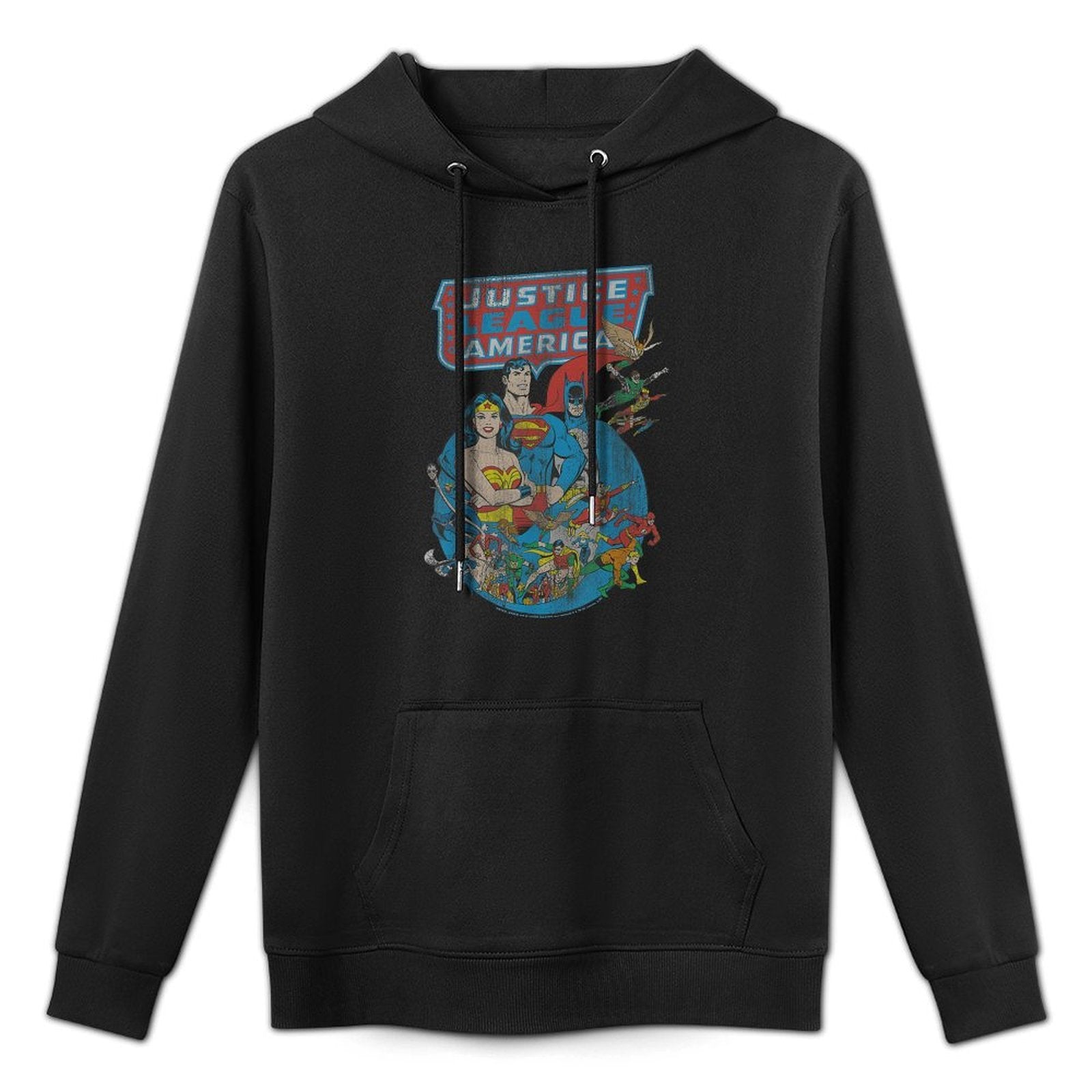 DC Comics Justice League Retro Poster Medium-Weight Fabric Hoodie