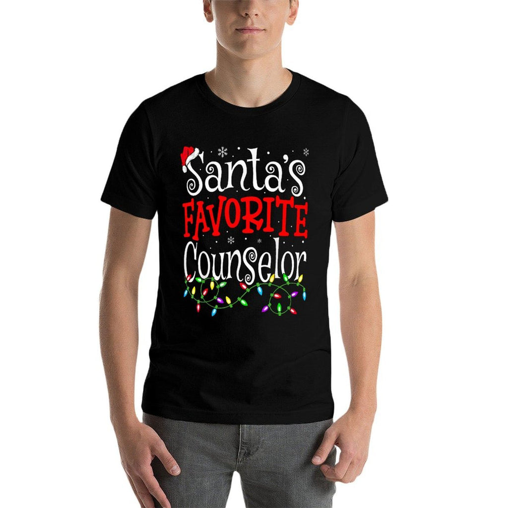 Santa Favorite Counselor Funny Christmas School Counselor Comfortable T-Shirt