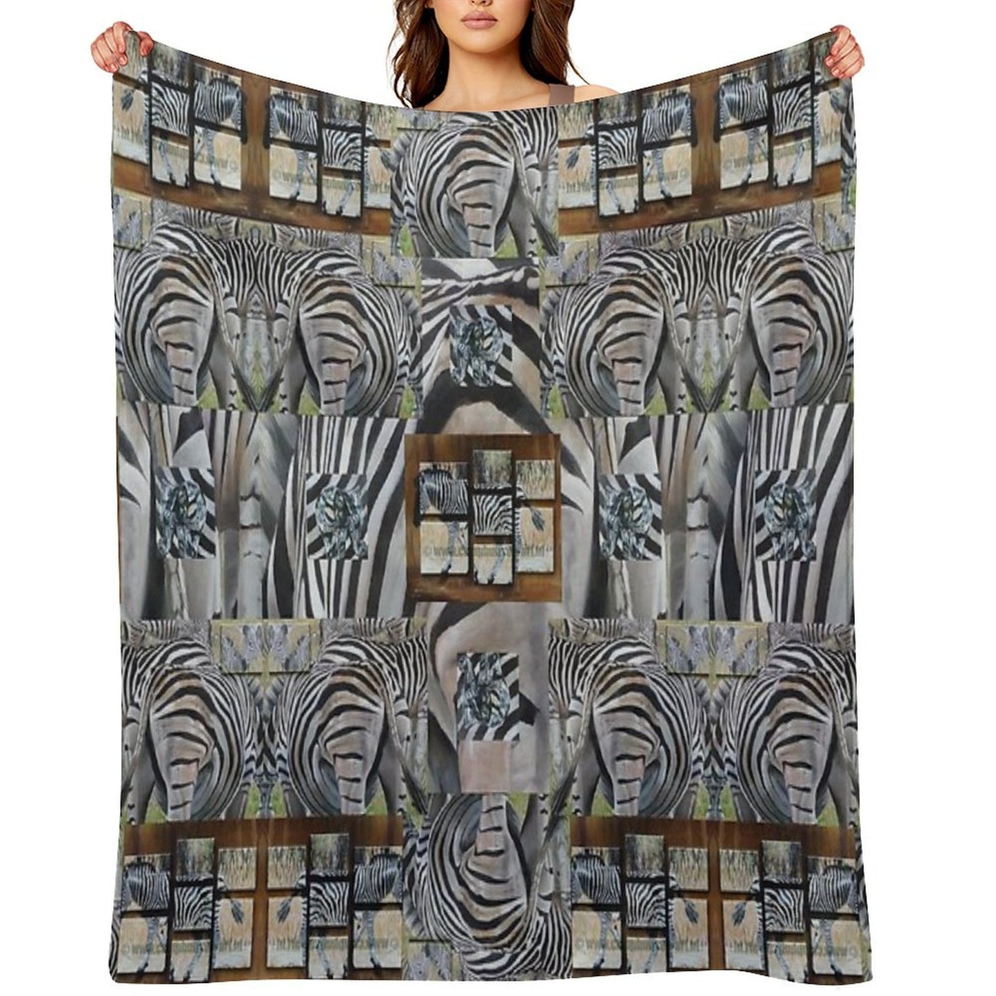 Zebra Pattern Gift-ready Throw Blanket