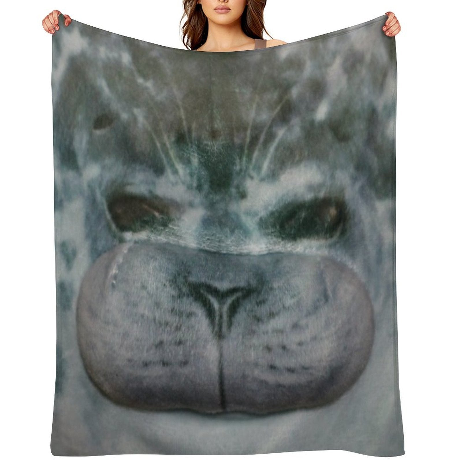 Chubby Blob Seal All-season Throw Blanket