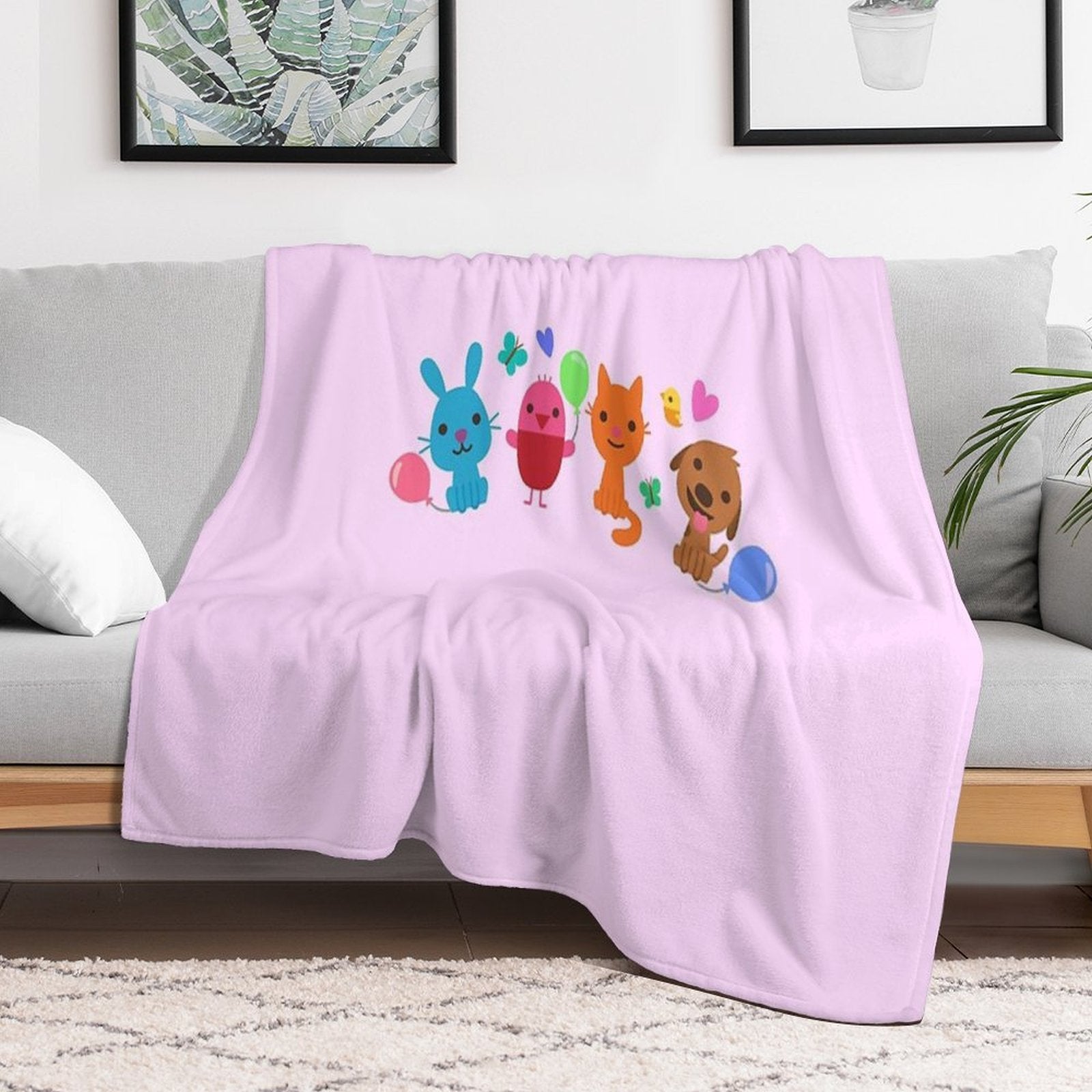Play SAGO Mini Pink Velvety-soft Throw Blanket