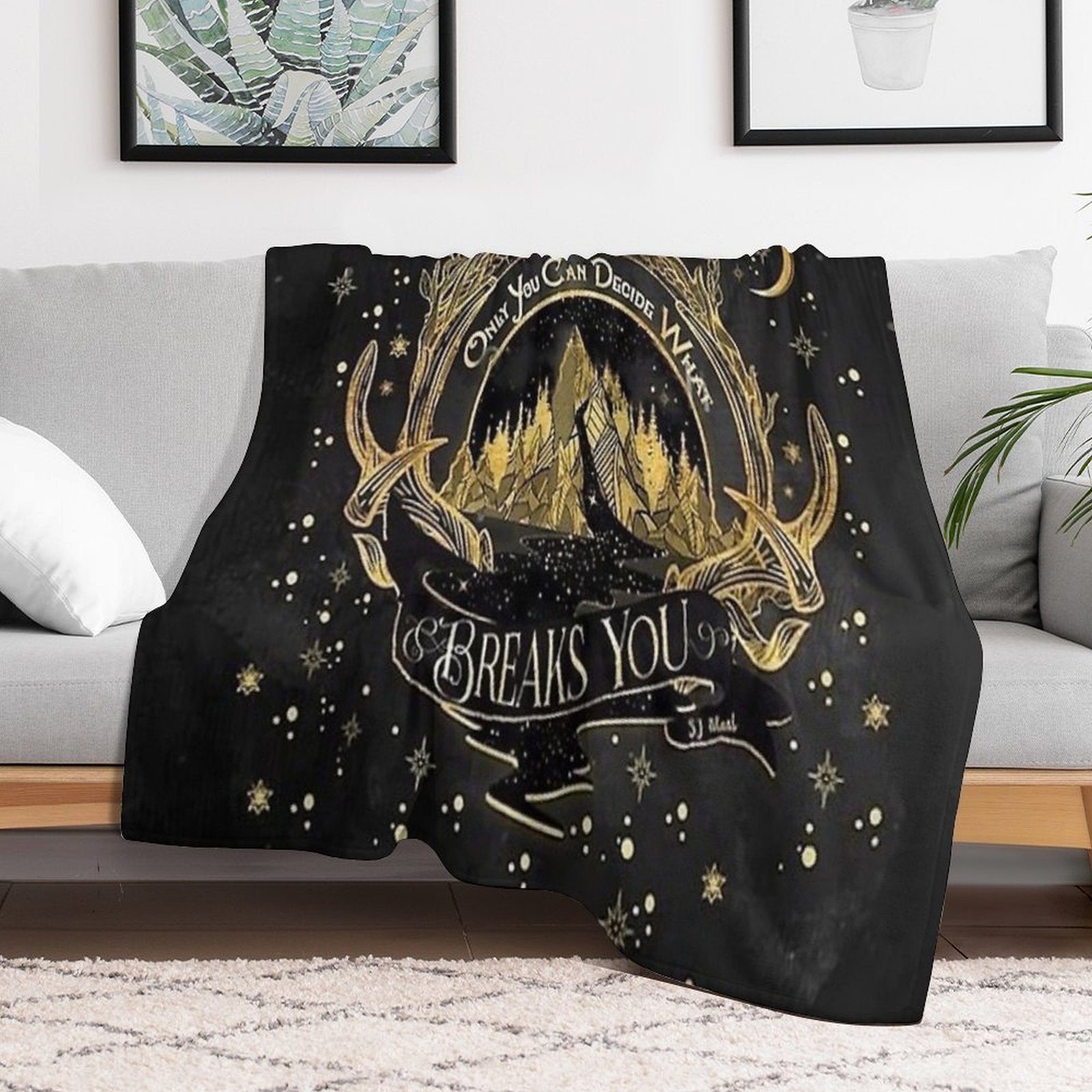 Acotar Quotes Only You Decide What Breaks You Premium Throw Blanket