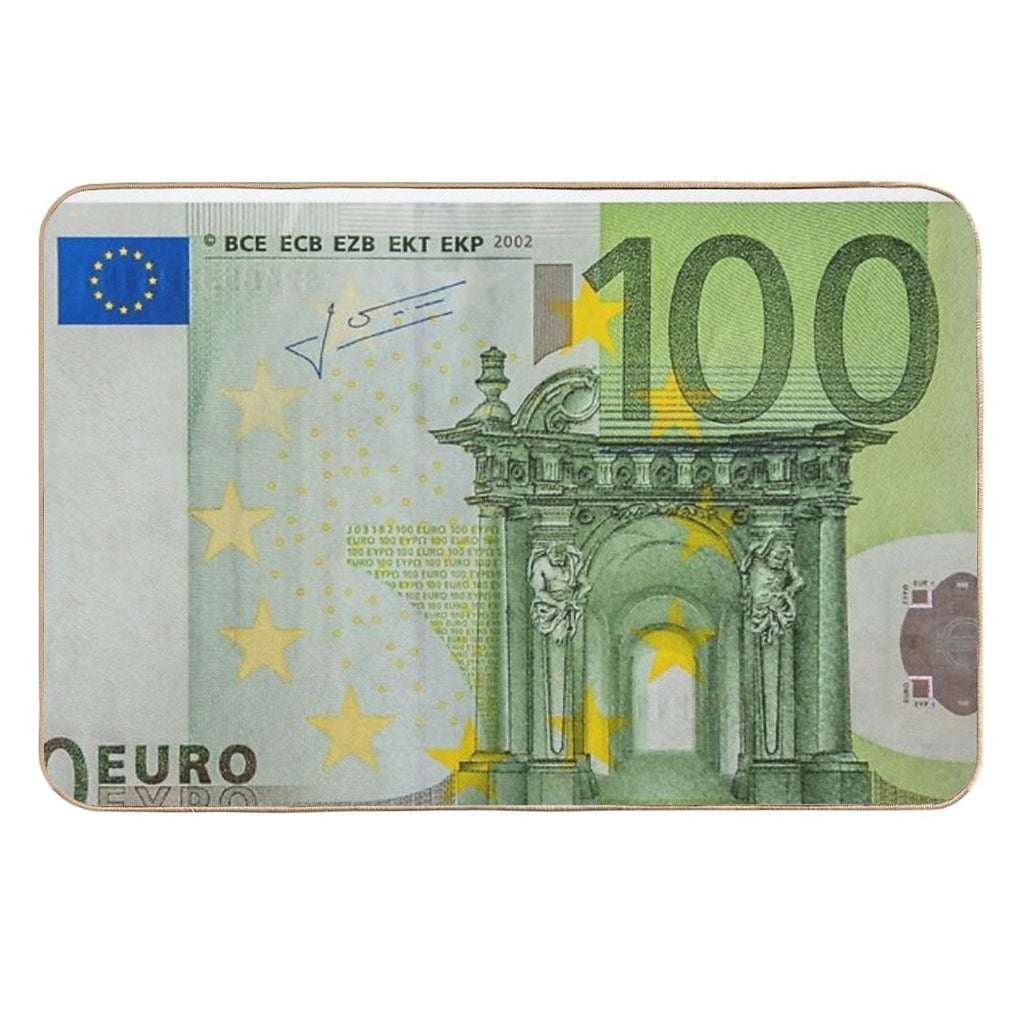 100 Euro Note for Good Luck  Versatile Bath Mat