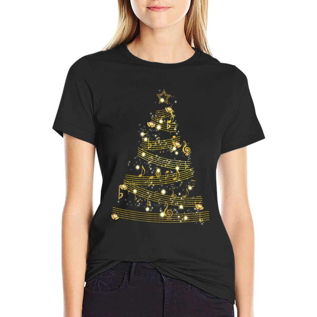 Handbell Christmas Tree! Hand Bell Choir Ringers Holiday  Cotton T-Shirt