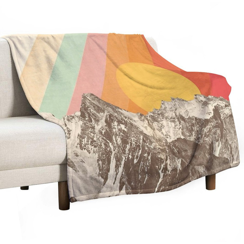 Mountainscape #1 Travel-friendly Throw Blanket