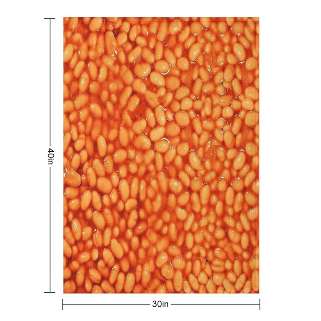 Beans In Things Pattern Durable Throw Blanket