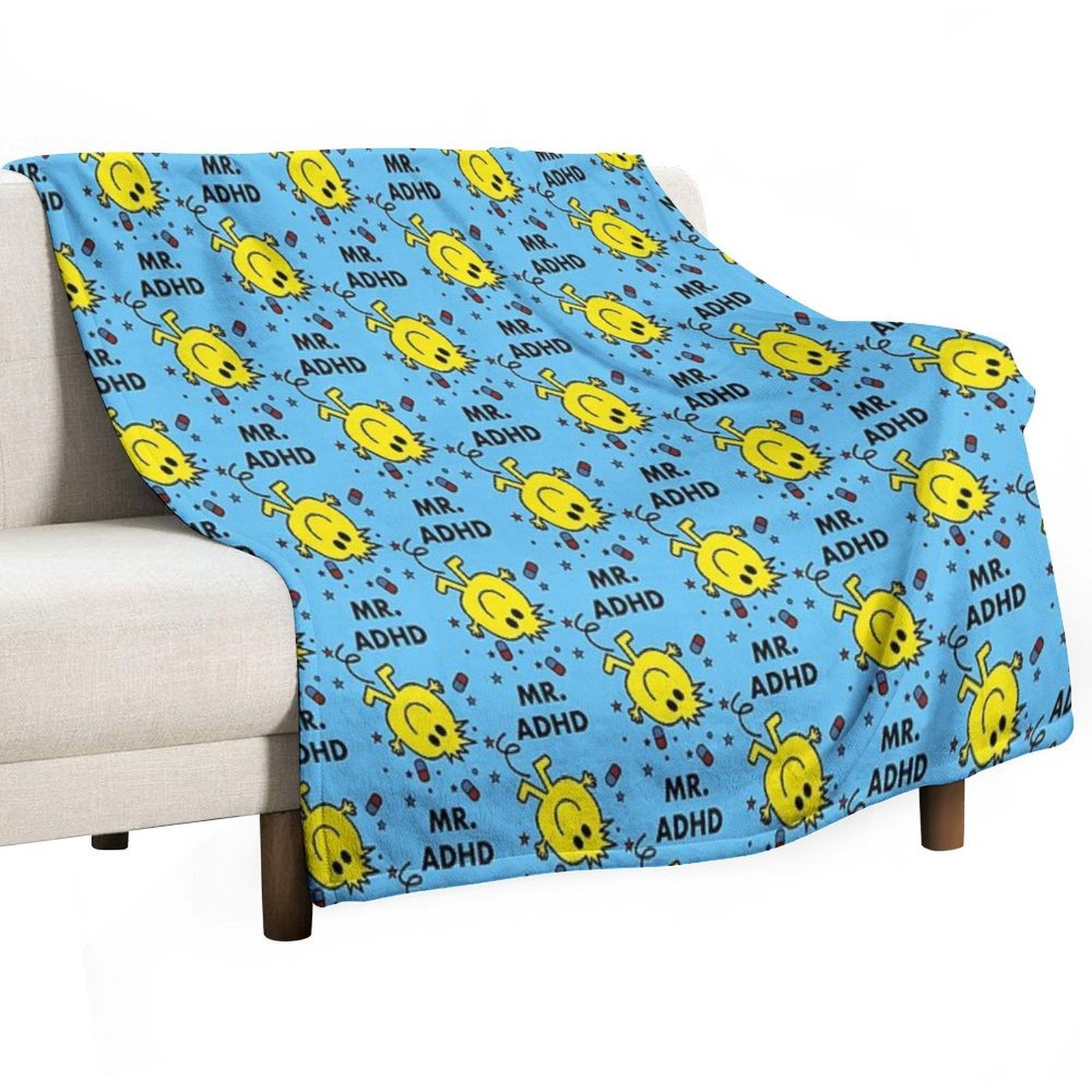 MR ADHD Easy Care Throw Blanket