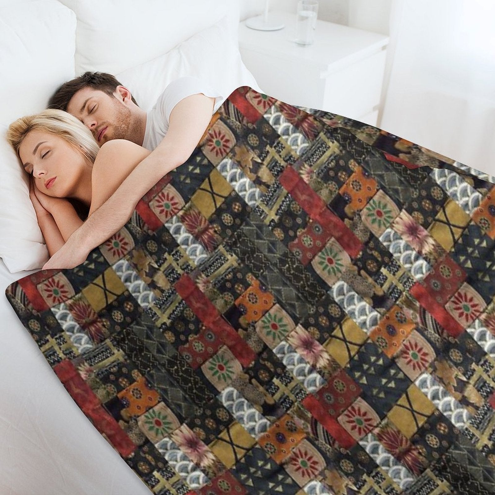 Patchwork Quilt Multi-functional Throw Blanket
