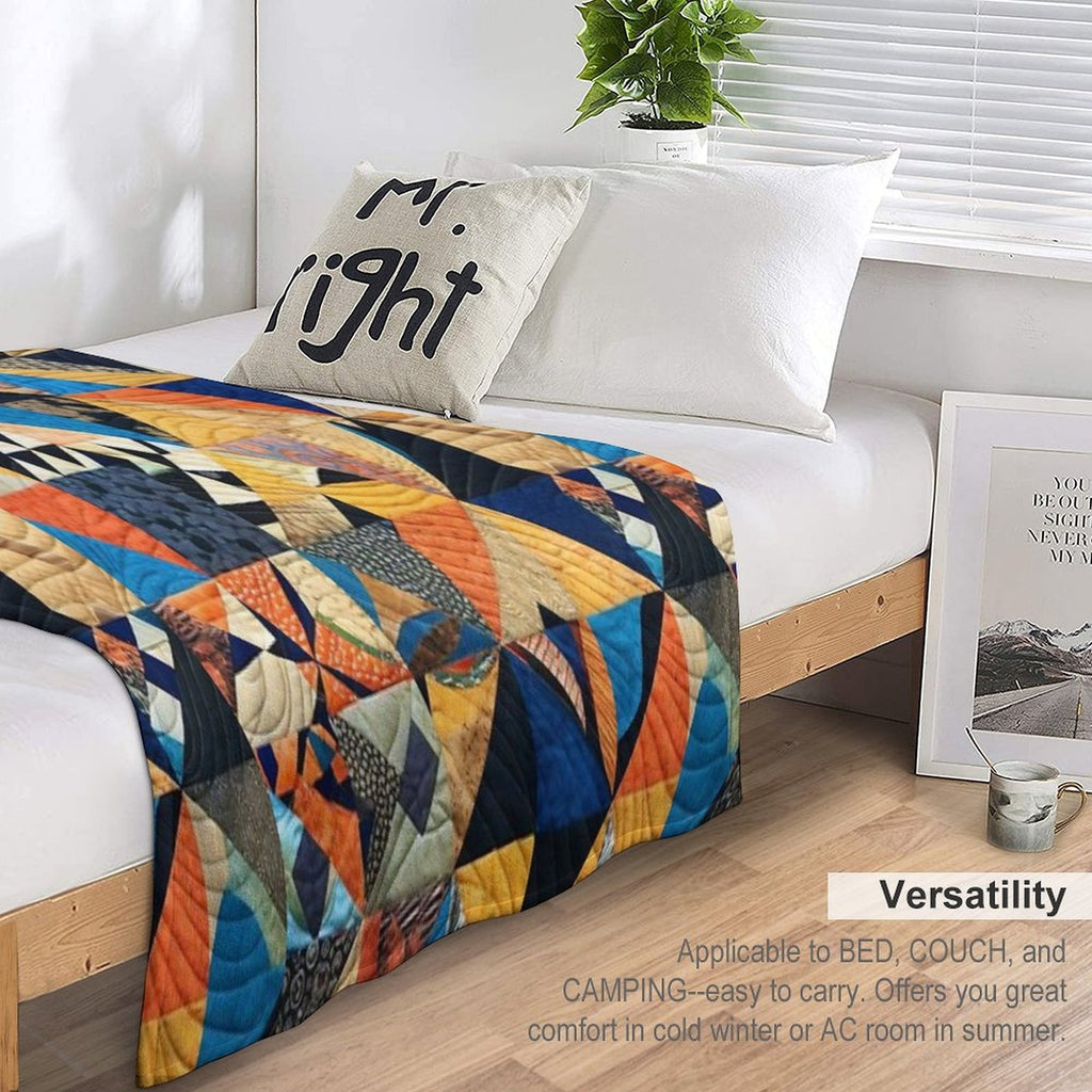Bed Cover Patchwork Shrink-resistant Throw Blanket