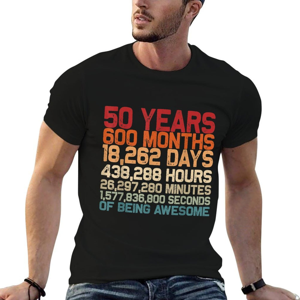 50 Years of Being Awesome Retro Vintage Funny 50th Birthday  Quick-drying T-Shirt