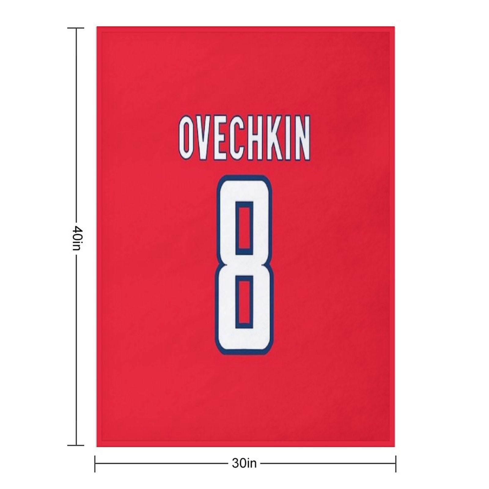 Alex Ovechkin 8 Sustainable Throw Blanket