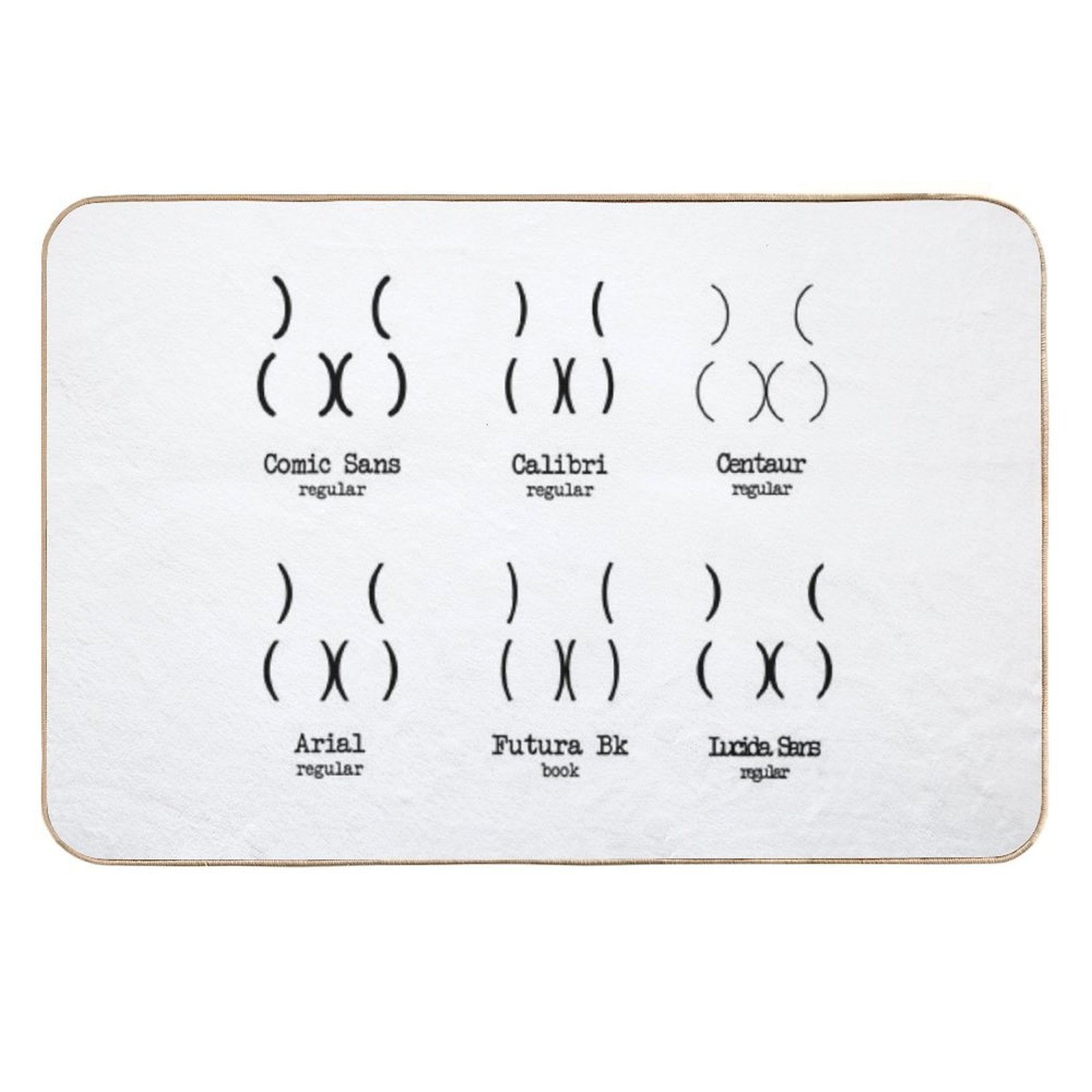 Wich One Is Your Butt Font  Toxin-Free Bath Mat
