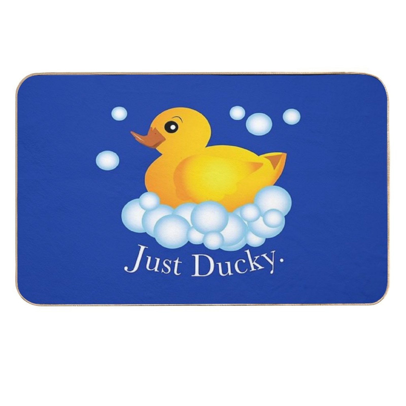 Just Ducky Rubber Duck And Bubbles Design  Odorless Bath Mat