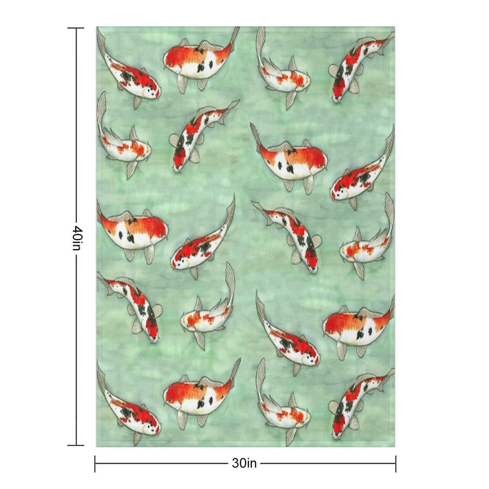 La Ronde Des Carpes Koi Premium Throw Blanket