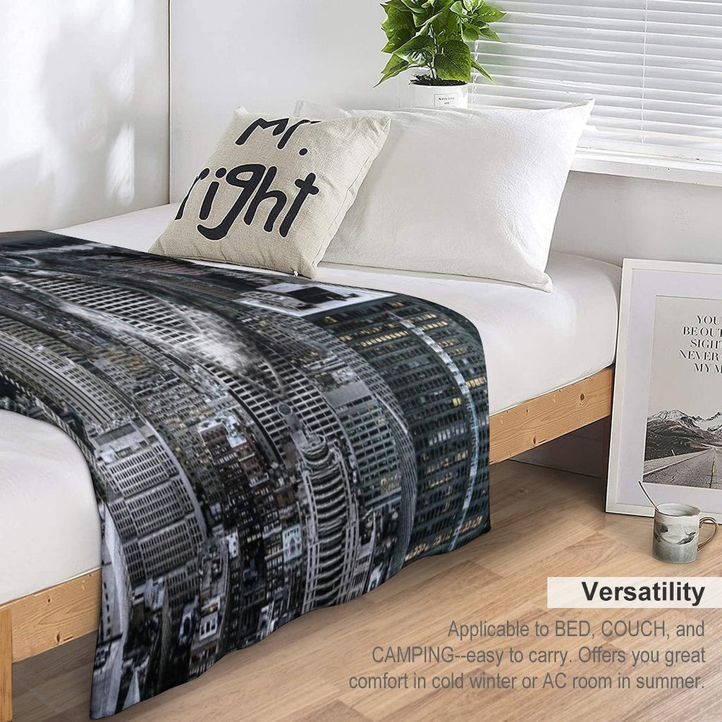 Angelic Rune NYC City-Scape Durable Throw Blanket
