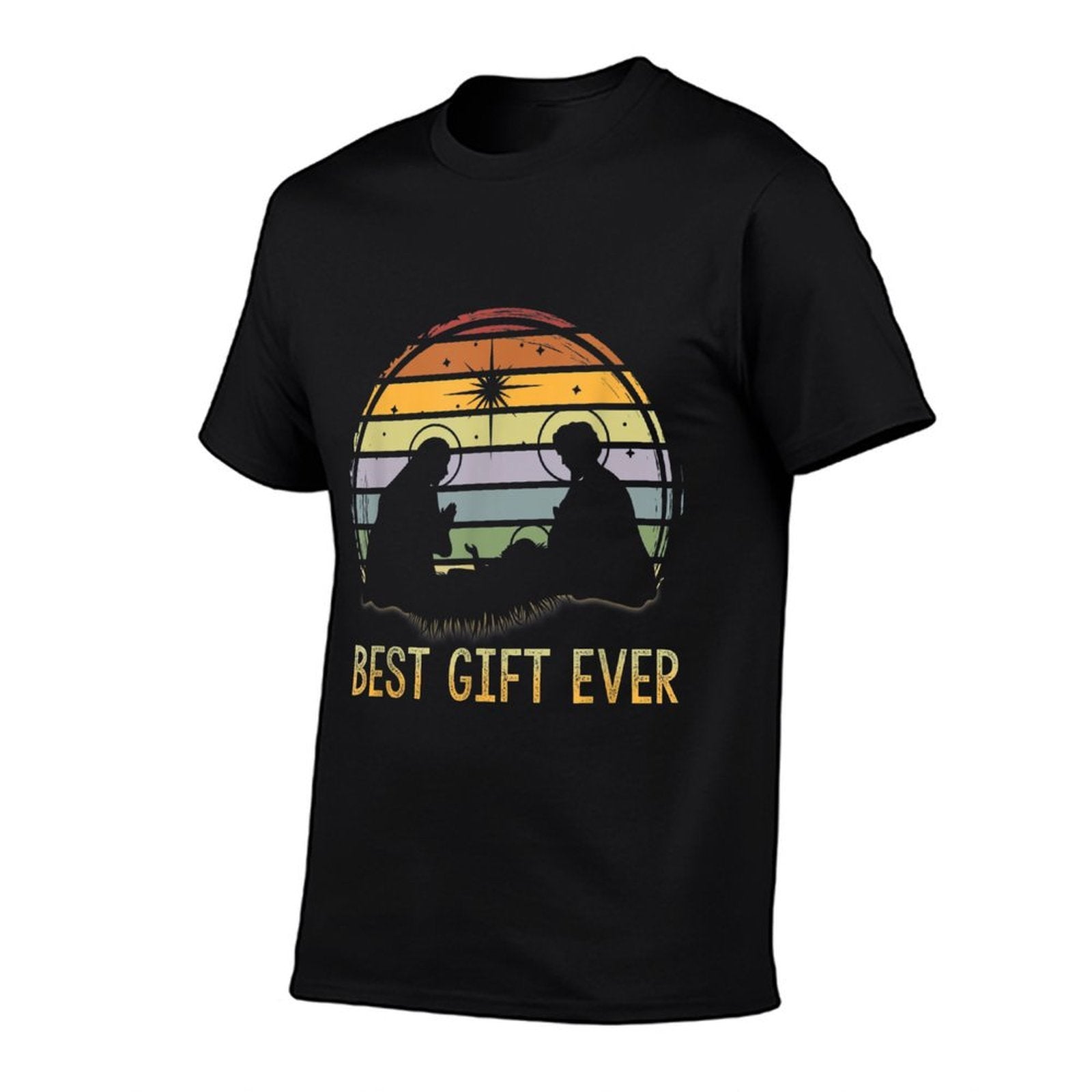 Best-Gift Ever Christmas Cool Jesus Nativity Scene Christian  Polyester Blend T-Shirt