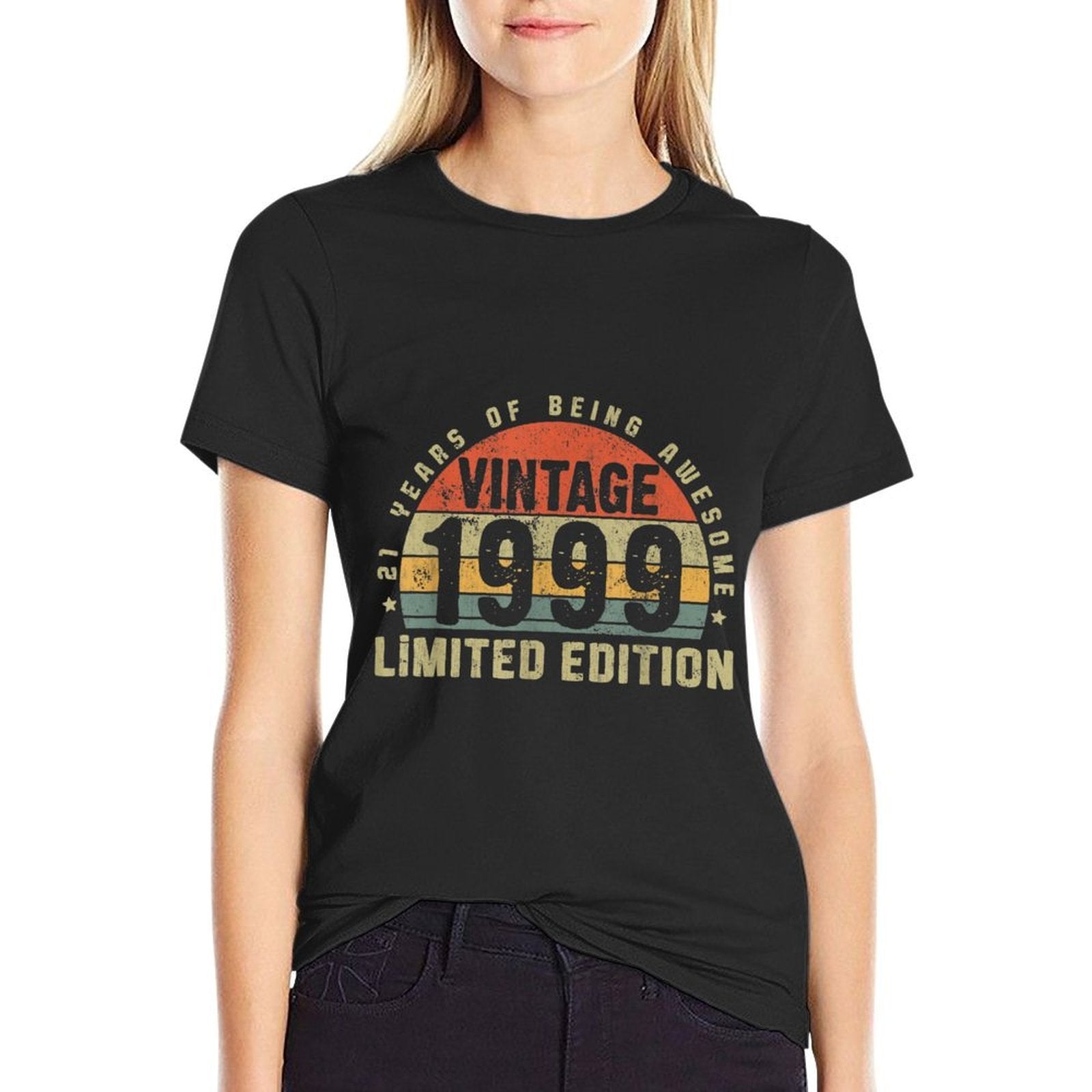 Vintage 1999 Limited Edition Outfit Retro 21st Birthday Gift  Oversized Silhouette T-Shirt