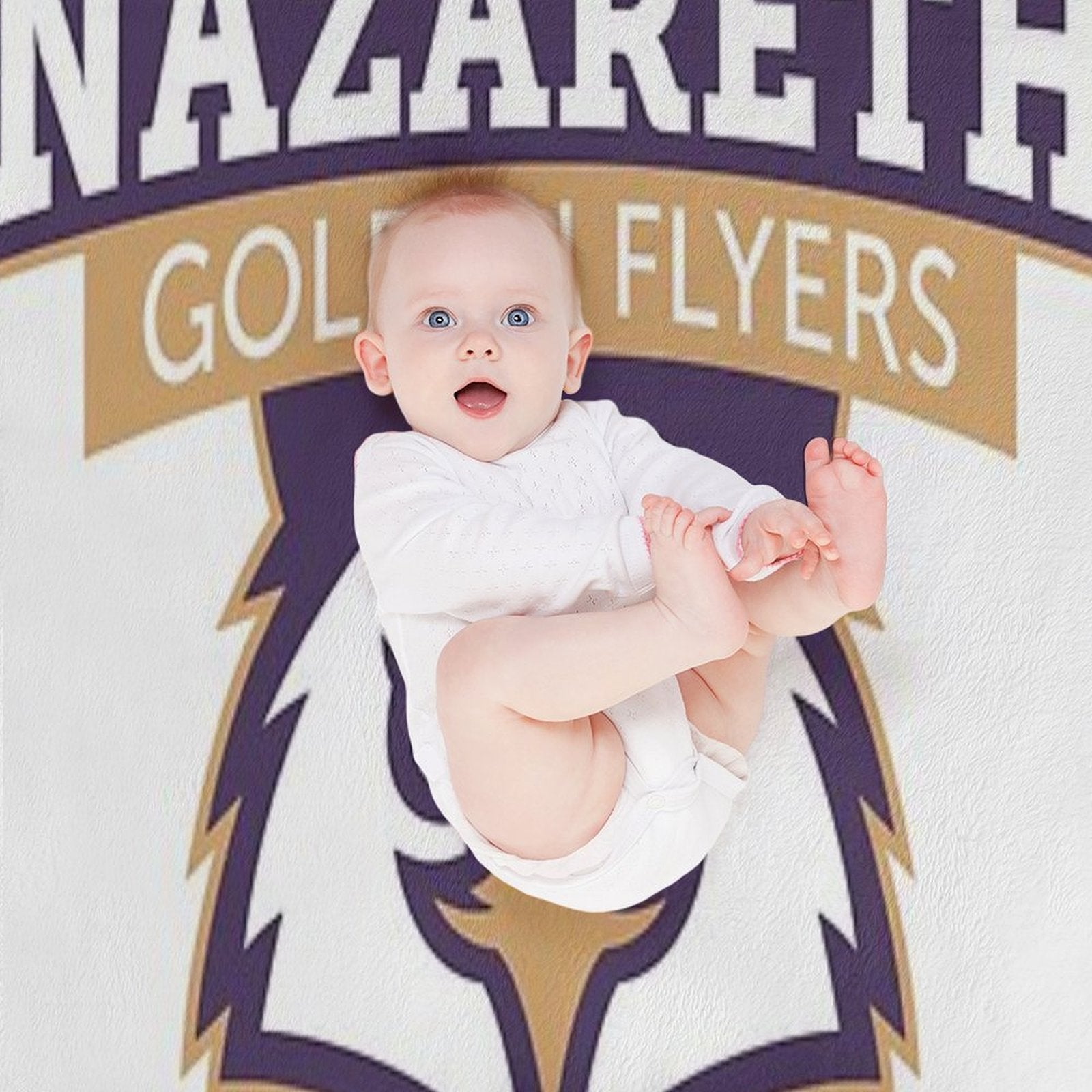 Nazareth College Golden Flyers Eco-conscious Throw Blanket