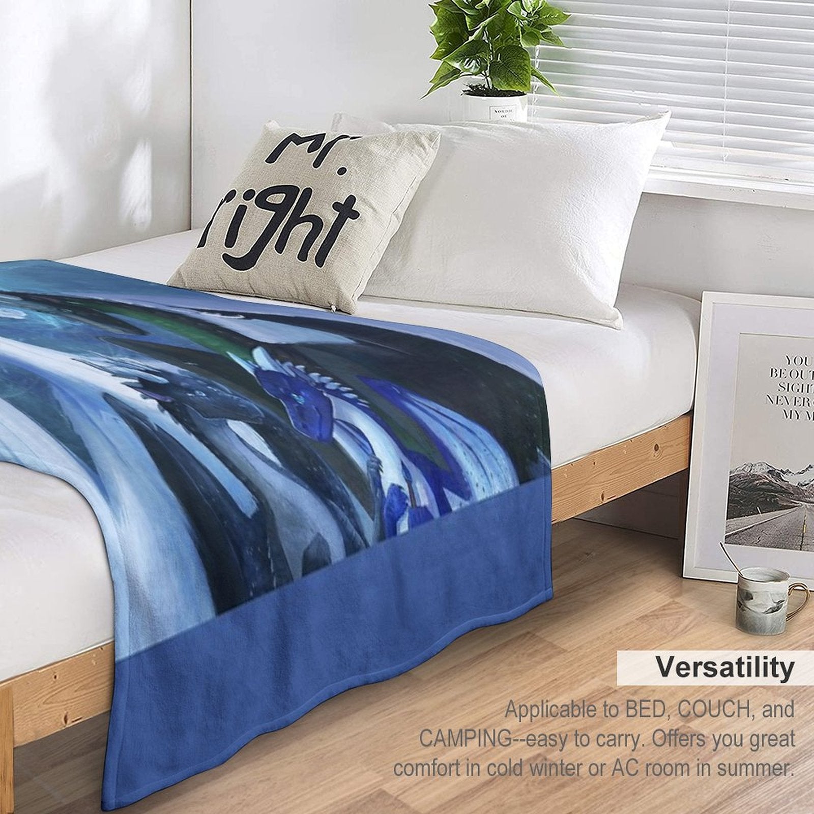 Arctic, Foeslayer, Whiteout, Darkstalker Family - Wings of Fire Versatility Throw Blanket