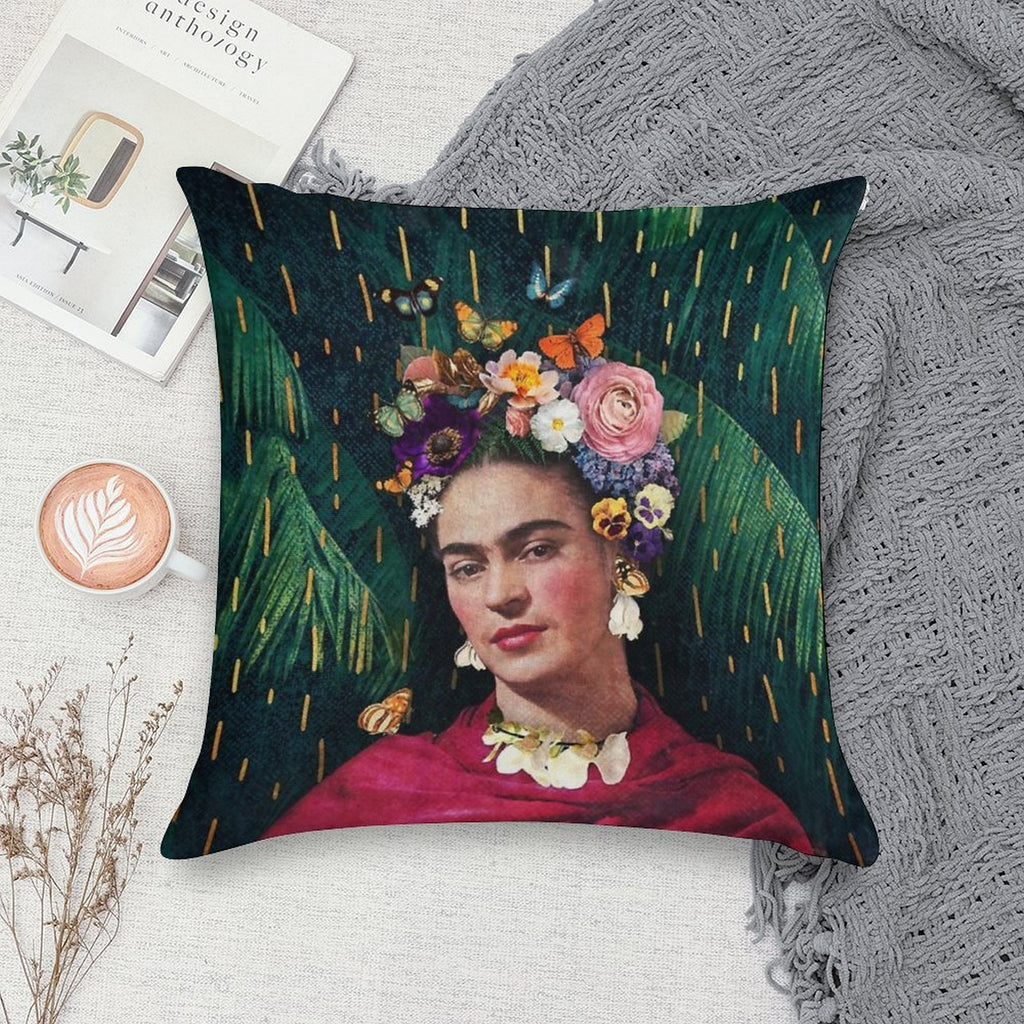 Frida Kahlo  World Women's Day Soft Warmth Comfort Throw Pillow