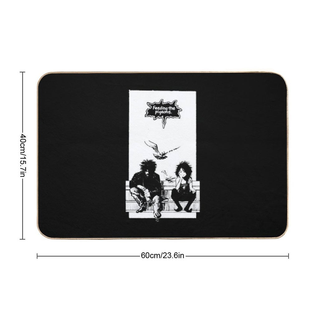 Retro Vintage Feeding The Pigeons Retro Wave  Versatile Bath Mat