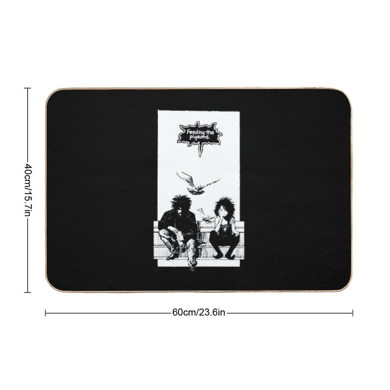 Retro Vintage Feeding The Pigeons Retro Wave  Versatile Bath Mat