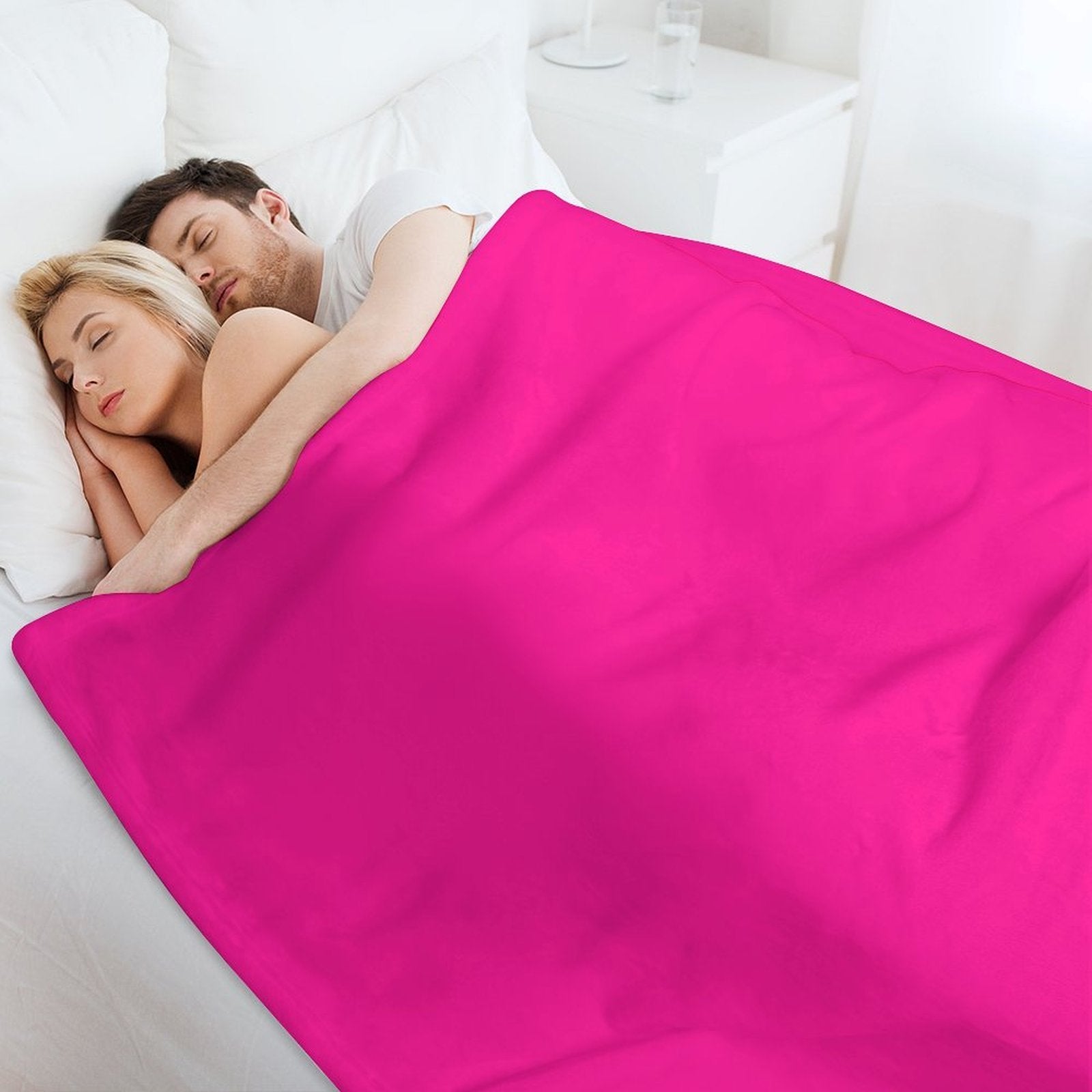 PLAIN SOLID DEEP PINK -100 PINK SHADES ON OZCUSHIONS ON ALL PRODUCTS Lightweight Throw Blanket