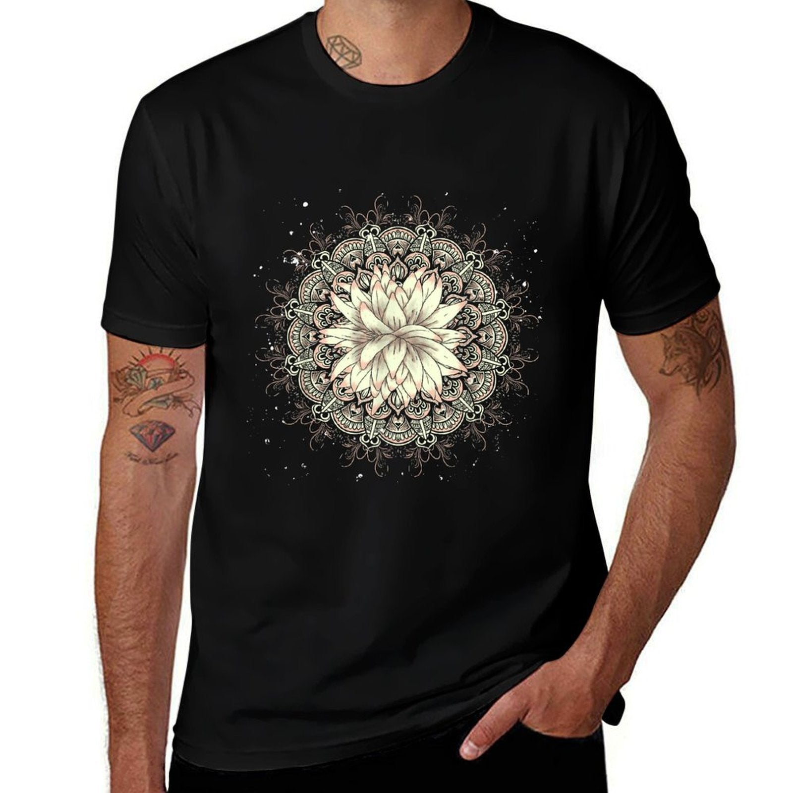 Buddhist Flower Blossom Prana Art Spiritual Lotus Mandala  Breathable T-Shirt