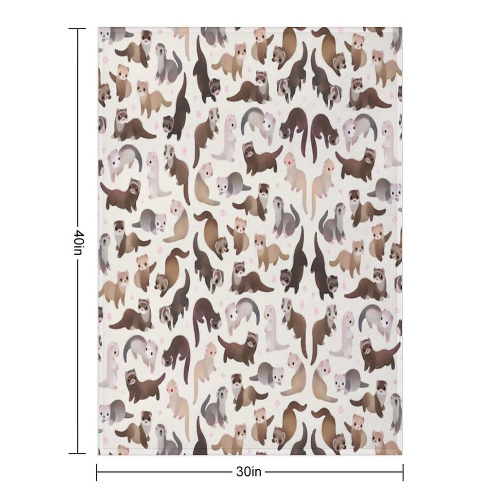 Ferret - Bright Quick-dry Throw Blanket