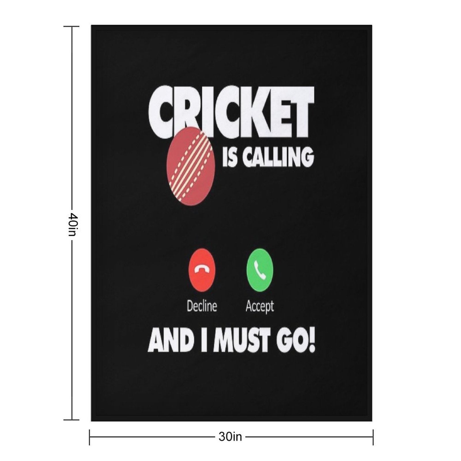 Cricket Is Calling And I Must Go, Funny Sport Player Easy Care Throw Blanket
