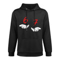 Funny Hands Six Seven 6 7 Meme Gen Alpha Slang Easy Care Hoodie