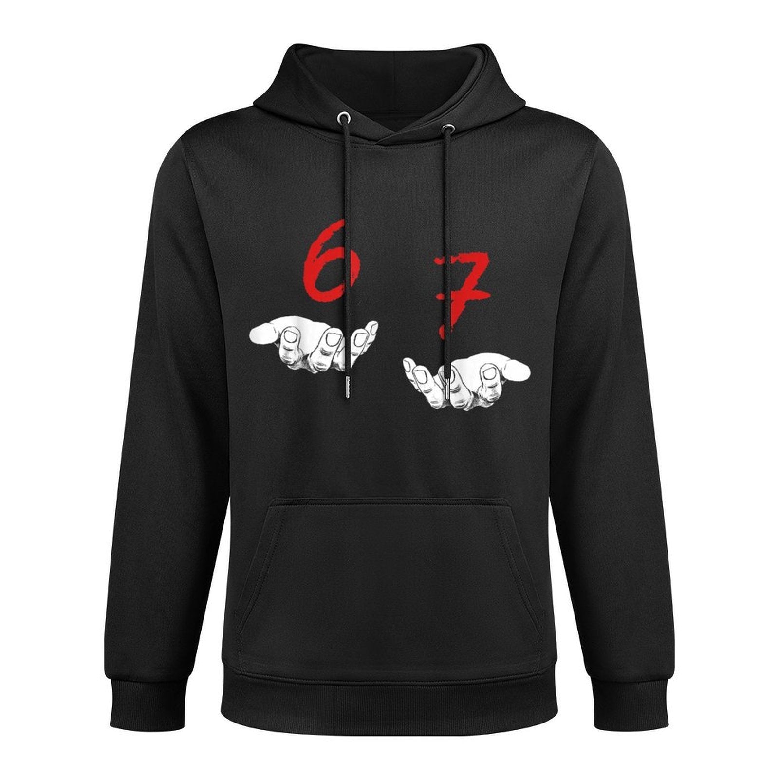 Funny Hands Six Seven 6 7 Meme Gen Alpha Slang Easy Care Hoodie