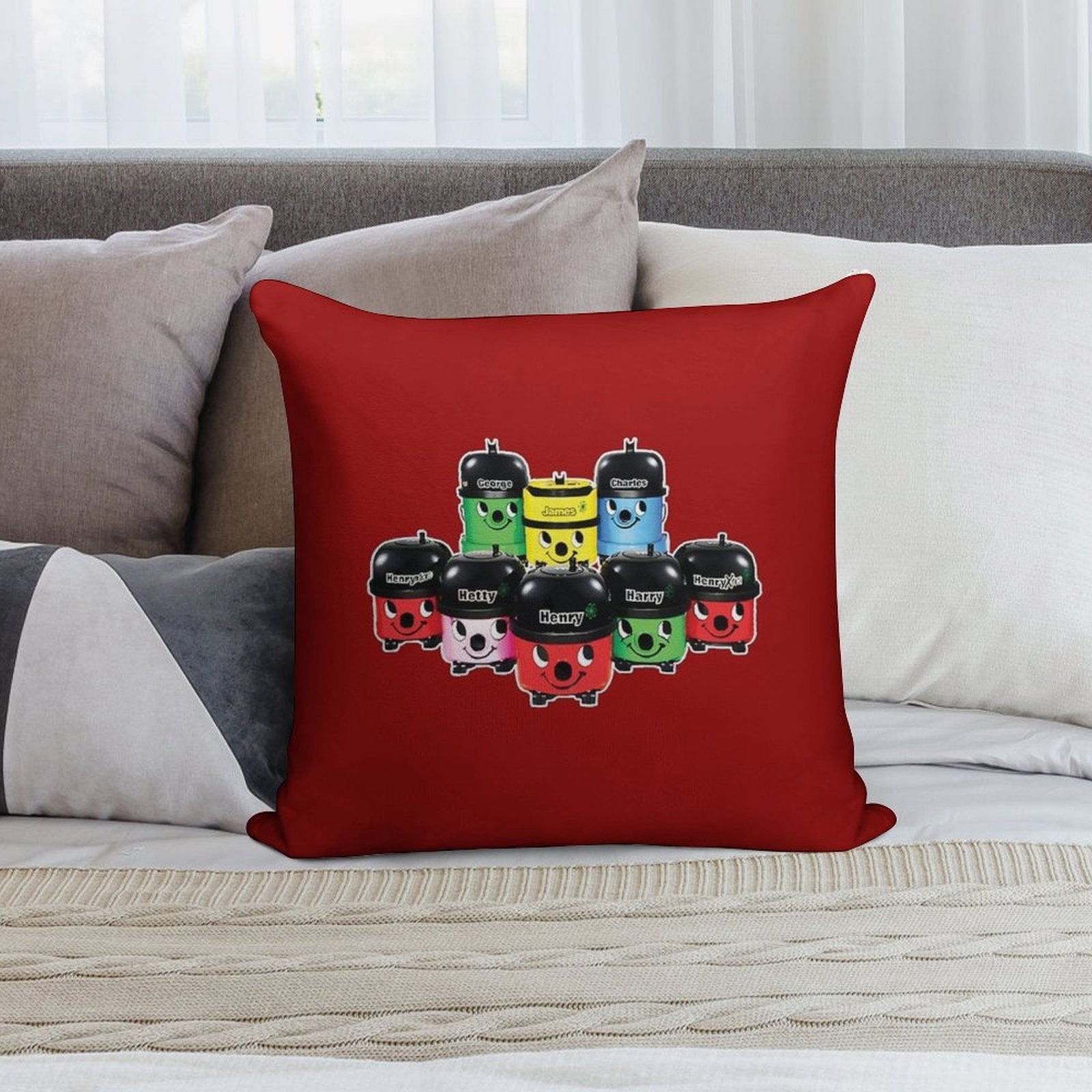 Henry Hoover And Friends Soft Fade-Resistant Throw Pillow