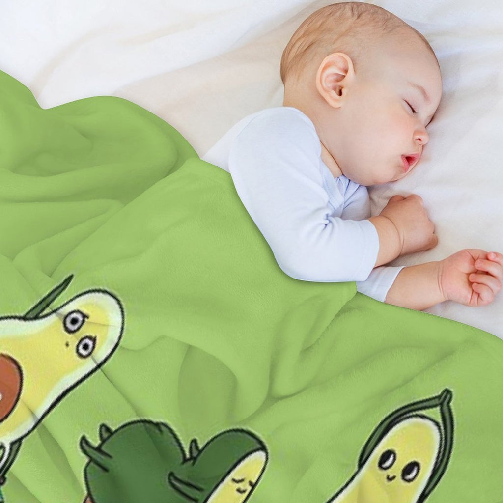 Avocado Yoga Easy Care Throw Blanket