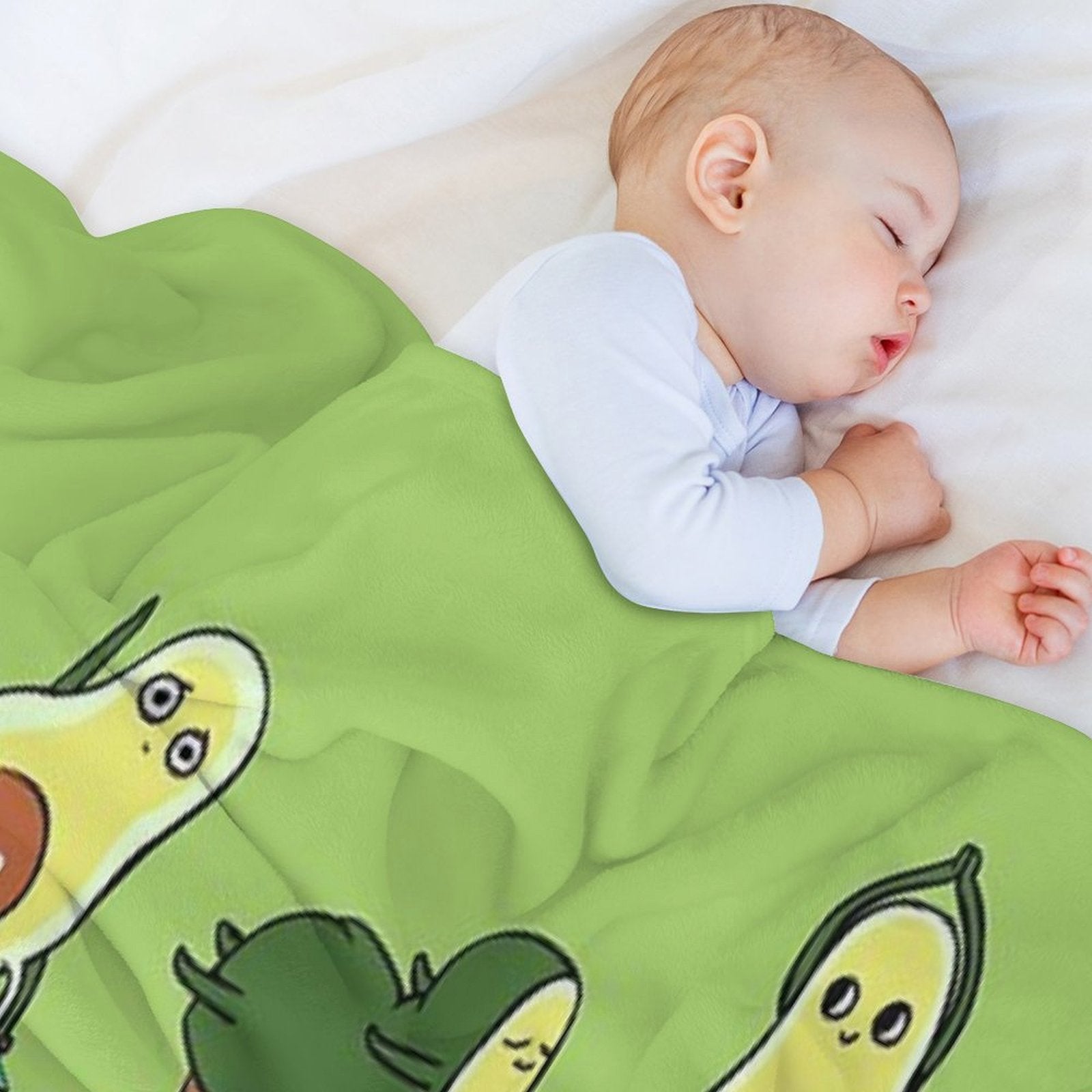 Avocado Yoga Easy Care Throw Blanket