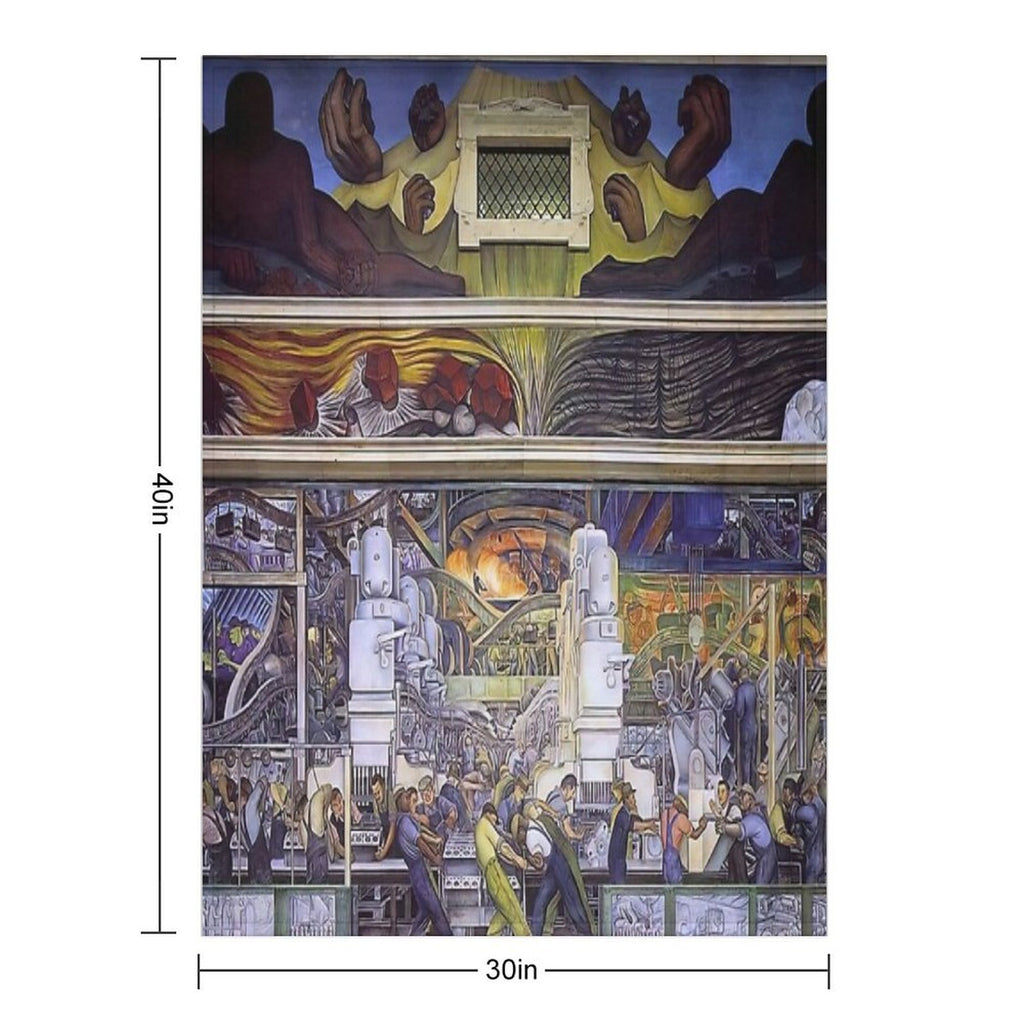 Diego Rivera Famous Paintings Compact Throw Blanket