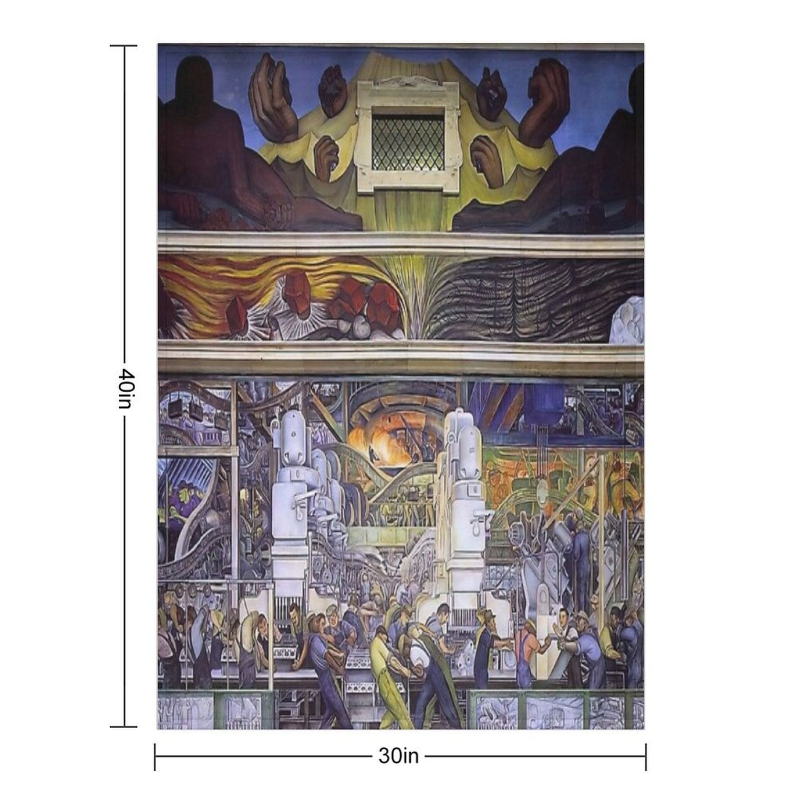 Diego Rivera Famous Paintings Compact Throw Blanket