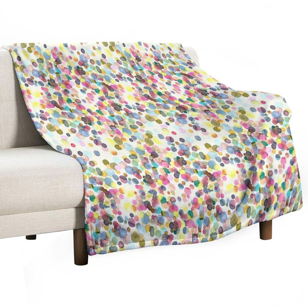 Color Drops Wrinkle-free Throw Blanket