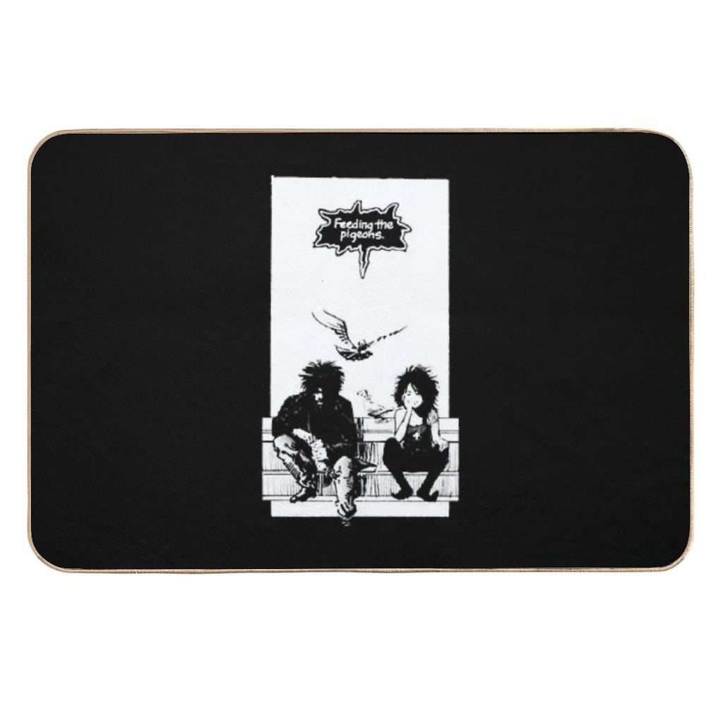 Retro Vintage Feeding The Pigeons Retro Wave  Versatile Bath Mat